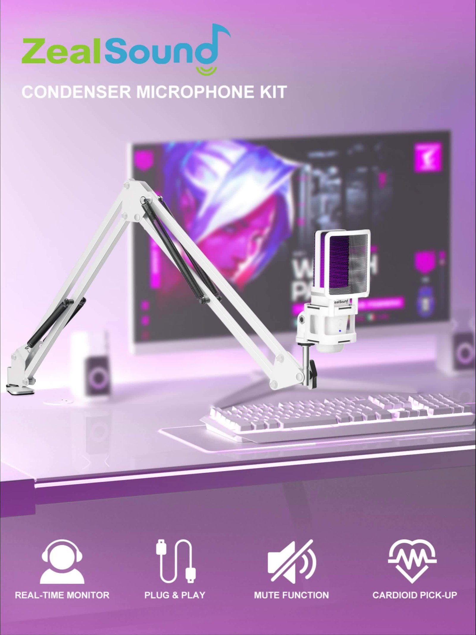 ZealSound USB A68S Condenser Microphone. - Image 12