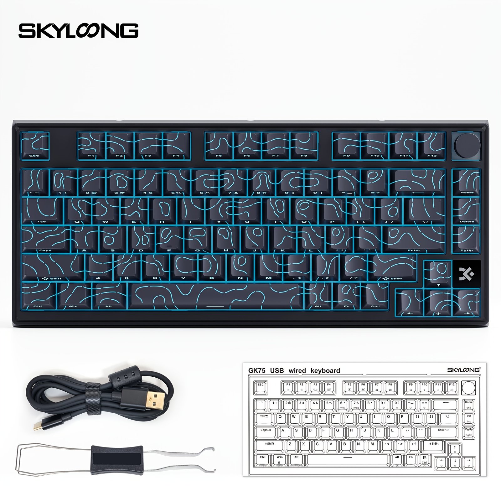SKYLOONG GK75 Wired Gaming Keyboard - Image 6