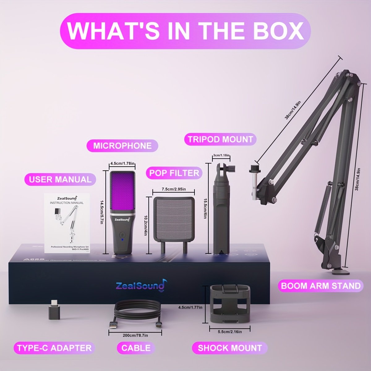 ZealSound USB A68S Condenser Microphone. - Image 3