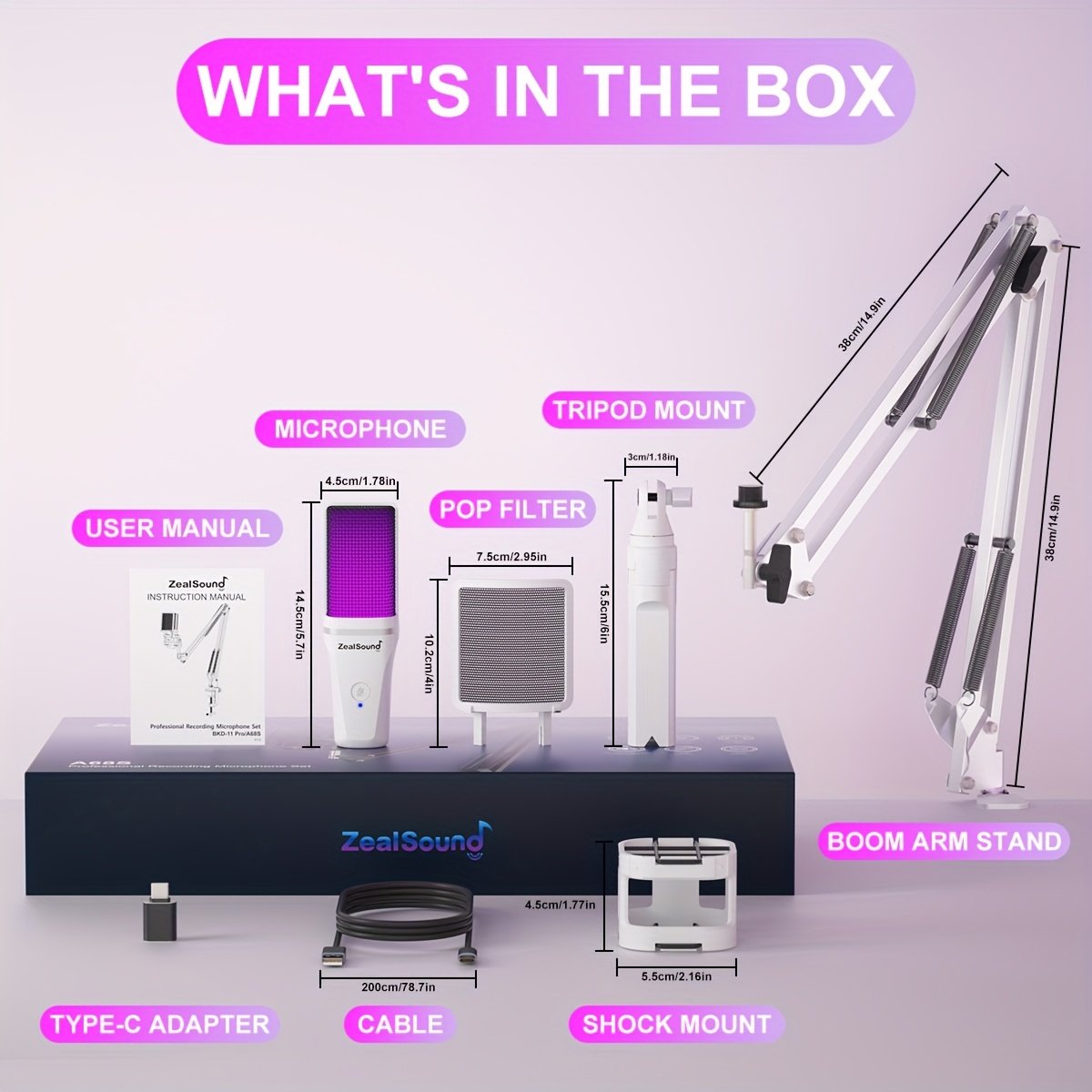 ZealSound USB A68S Condenser Microphone. - Image 2