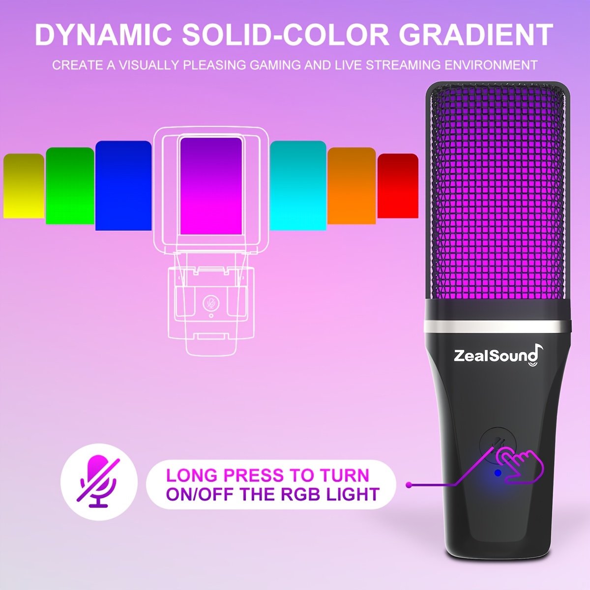 ZealSound USB A68S Condenser Microphone. - Image 7
