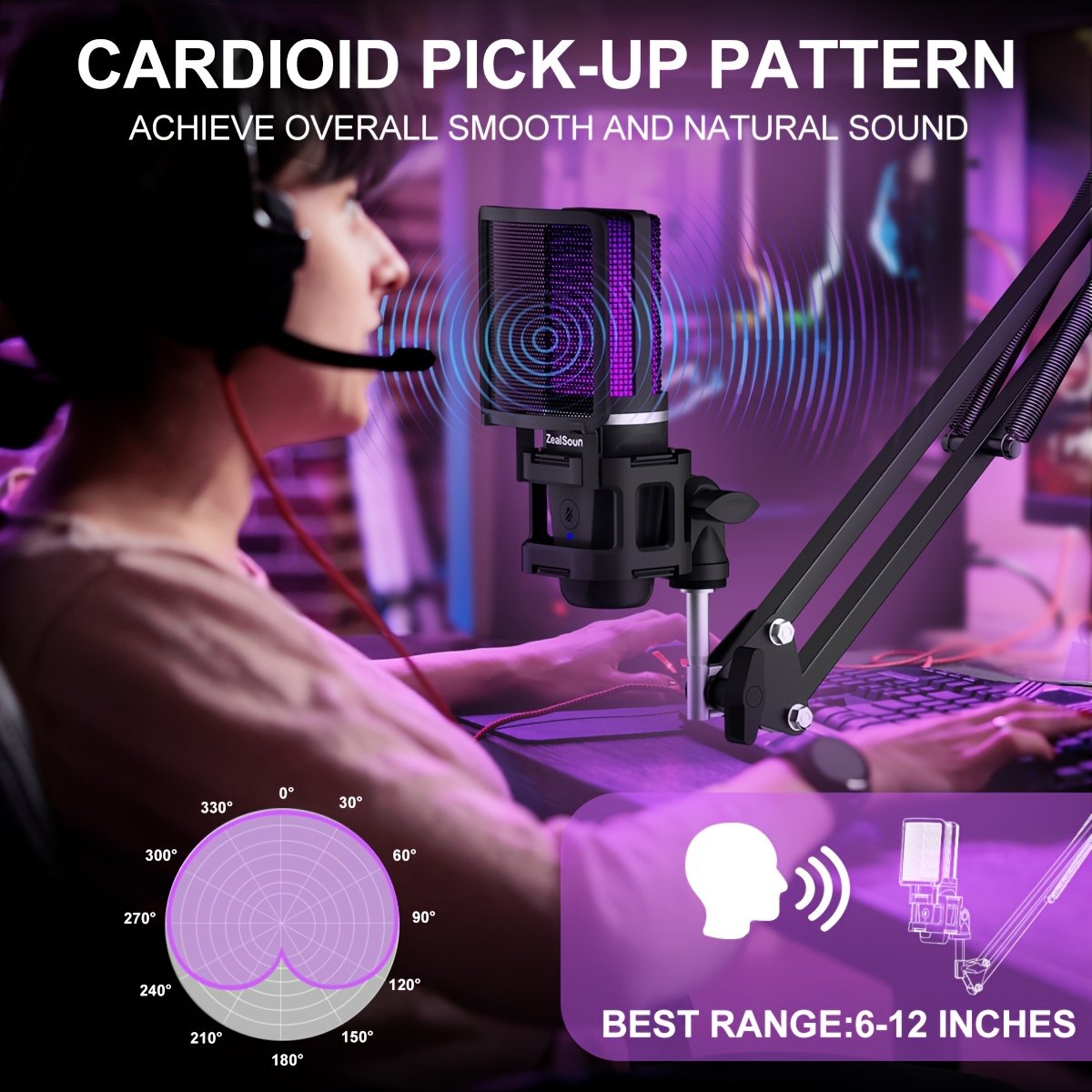 ZealSound USB A68S Condenser Microphone. - Image 8